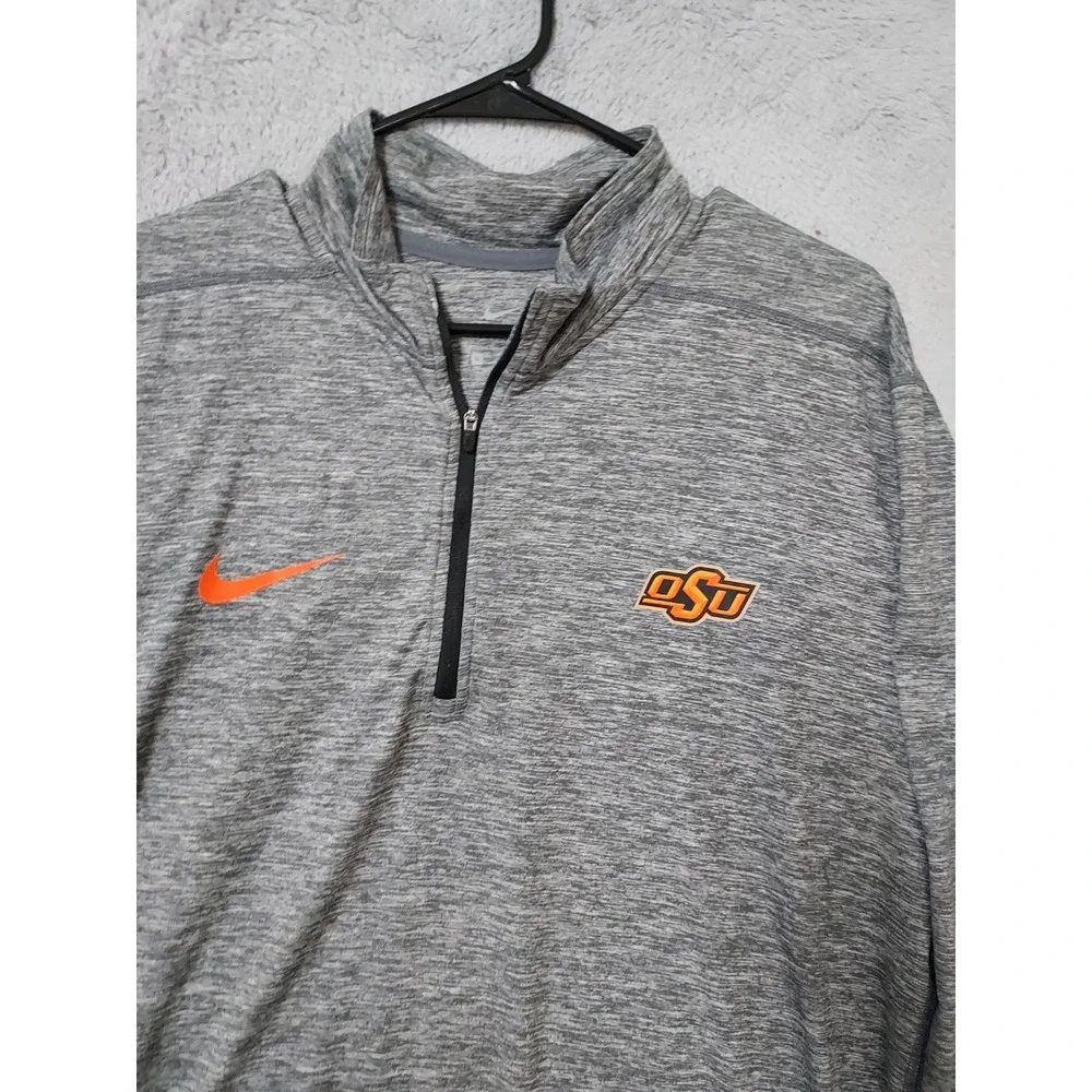 Oklahoma State University Pullover Mens XL  Nike Pullover OSU NCAA Gray Dri Fit